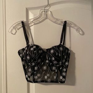 Corset lace crop top